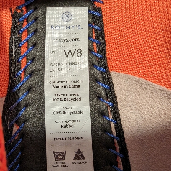 Rothy's The Point Persimmon W8 - Picture 7 of 7